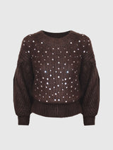 PULL OVER PIOGGIA STRASS CRYSTAL