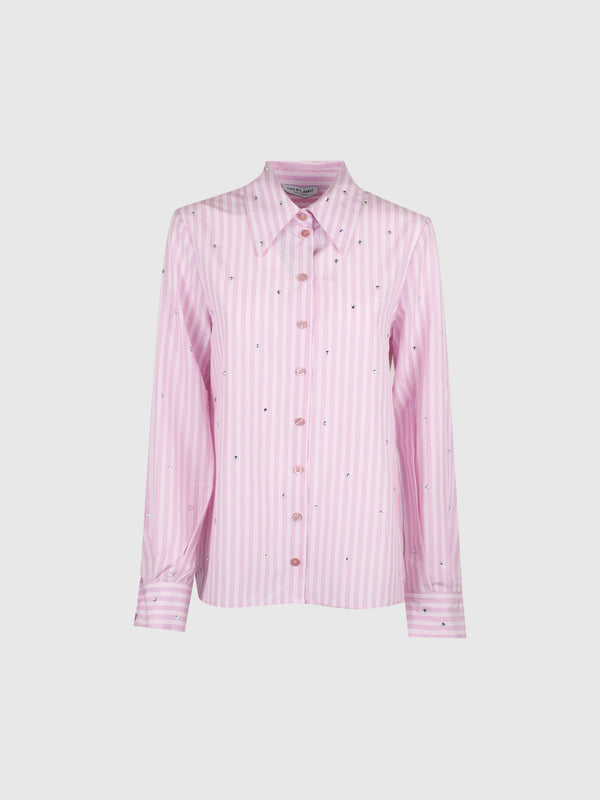 CAMICIA STRIPES STRASS