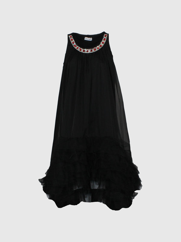 ABITO TULLE COLLANA PIETRE