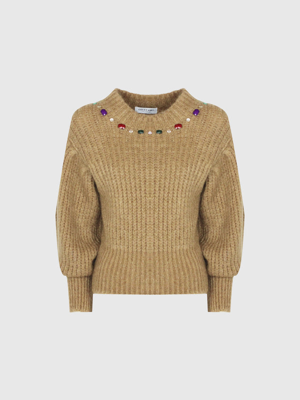 PULL OVER MOHAIR APPL.PIETRE