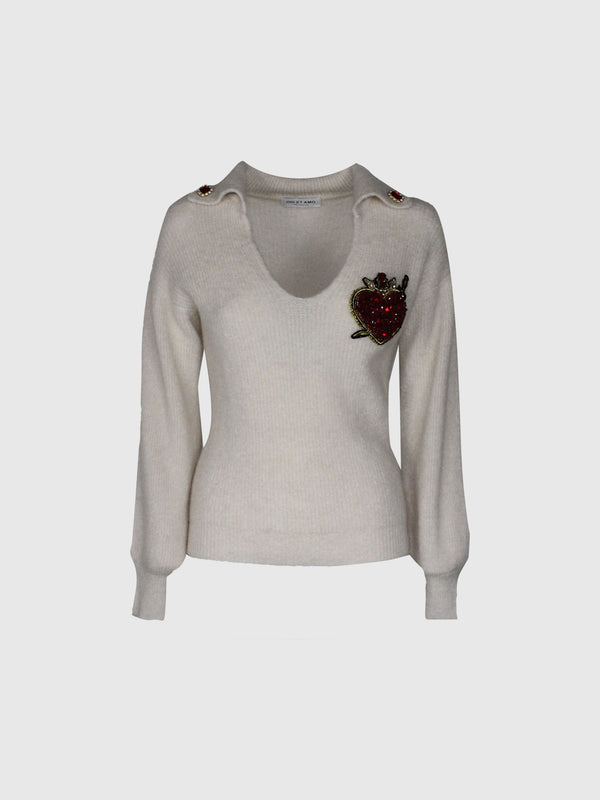 PULL OVER POLO APPL.CUORE